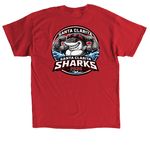 Sharks 2026 season shirt, a Red Classic Unisex Tee (back-view)