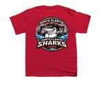 Sharks 2026 season shirt, a Red Youth Unisex Tee (back-view)