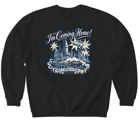 Home, a Black Softstyle Crewneck Sweatshirt