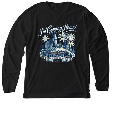 Home, a Solid Black Blend Premium Long Sleeve Tee