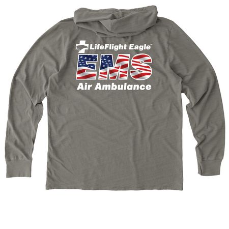 Duty Shirt - USA 250 Theme, a Driftwood Grey Allmade Organic Cotton Mineral Dye Hoodie Tee