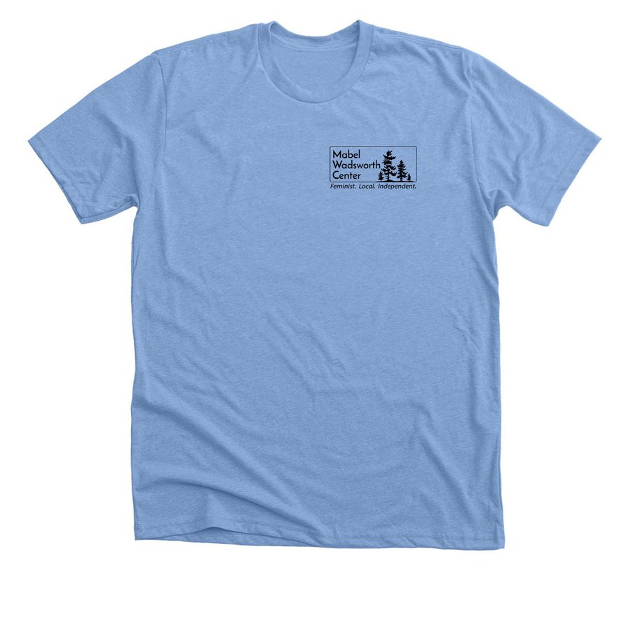 LGBTQIA+ Abortion Venn Diagram (see back), a Heather Carolina Blue Premium Unisex Tee