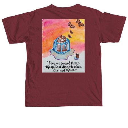 Even ICE Melts Shirt, a Brick Comfort Colors Unisex Tee (back-view)