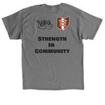 Strength In Community, a Charcoal Classic Unisex Tee (back-view)