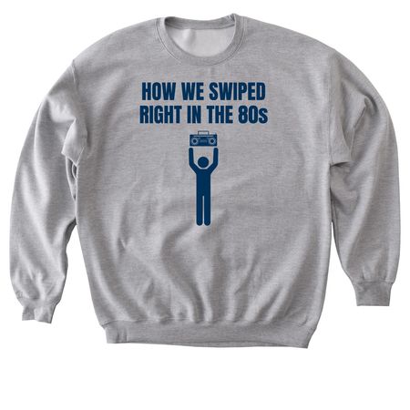 80s Dating, a Sport Grey Softstyle Crewneck Sweatshirt