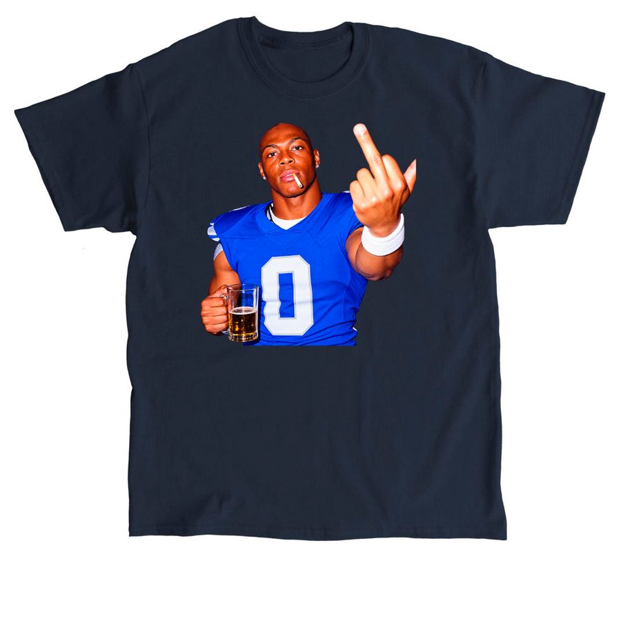 Jahmyr Gibbs Detroit Lions middle finger smok, a Navy Classic Unisex Tee