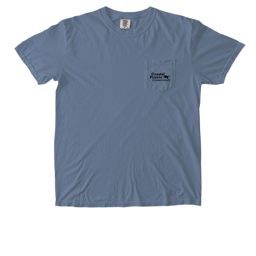 Limited Edition: White-Water Lily Shirt Back, a Blue Jean Comfort Colors Pocket Tee