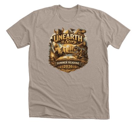 Unearth a Story, a Heather Stone Premium Unisex Tee