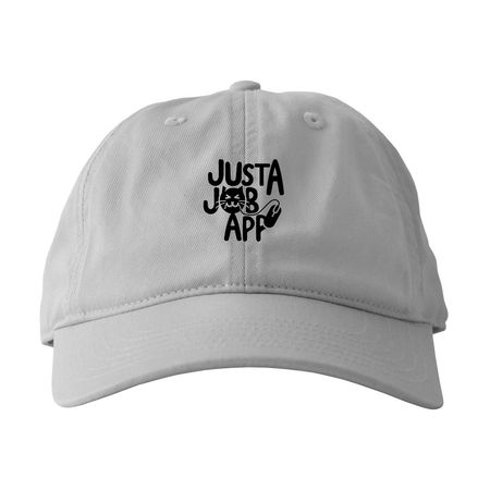 Hire Me Plz Hat (Black Logo), a Dolphin Printed Eco Baseball Cap