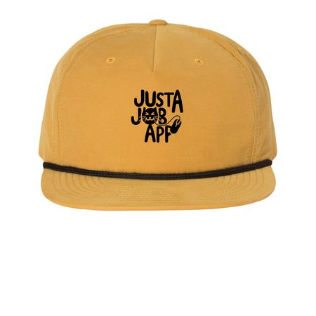 Hire Me Plz Hat (Black Logo), a Biscuit/ Black Printed Umpqua Snapback Cap