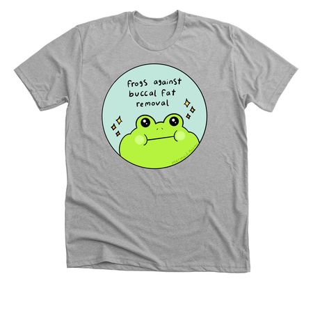 Frogs Against Buccal Fat Removal, a Athletic Heather Premium Unisex Tee