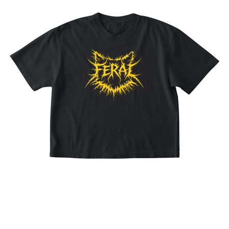 Death Metal Feral Tee, a Black Comfort Colors Boxy Tee
