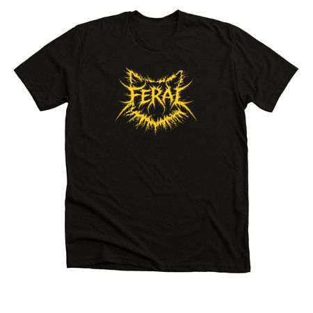 Death Metal Feral Tee, a Solid Black Blend Premium Unisex Tee