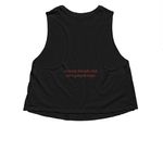 Crop Tops, a Solid Black Blend Women?s Cropped Racerback Tank (back-view)