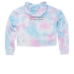 Crop Tops, a Cotton Candy Women?s Tie Dye Cropped Hoodie (back-view)