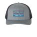 Riviera UMC Hat, a Heather Grey/ Navy Printed Snapback Trucker Cap