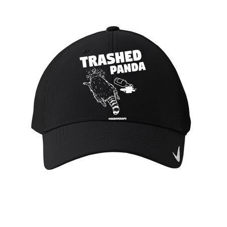 Trashed Panda, a Black Nike Dri-FIT Legacy Performance Cap