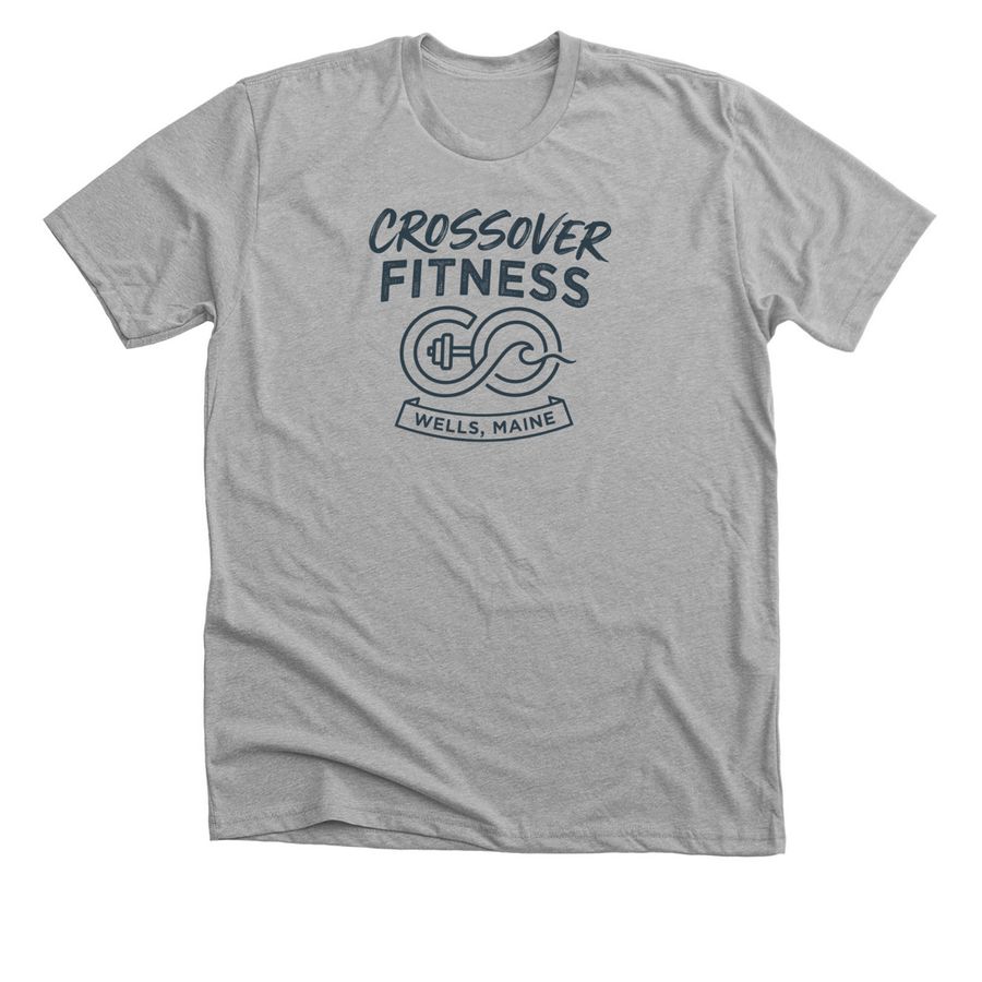 Weights and Waves, a Athletic Heather Premium Unisex Tee