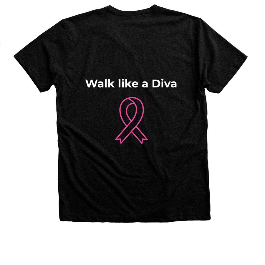 Eva's Divas, a Black Heather Premium Unisex Tee (back-view)