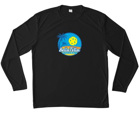 Bella Terra Athletic Blend, a Black Unisex Performance Long Sleeve Tee