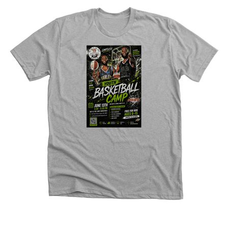 Basketball Camp Dedign, a Athletic Heather Premium Unisex Tee