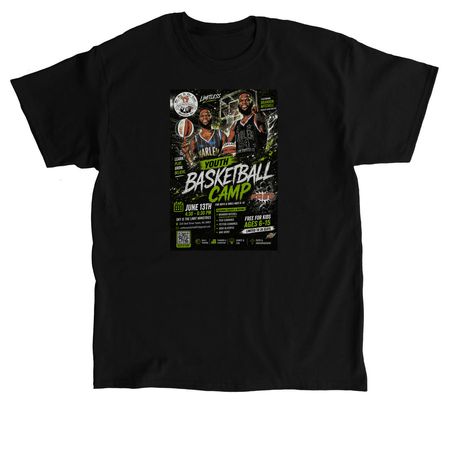 Basketball Camp Dedign, a Black Classic Unisex Tee