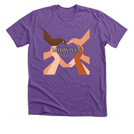 Midwives are the answer&nbsp;?, a Heather Team Purple Premium Unisex Tee