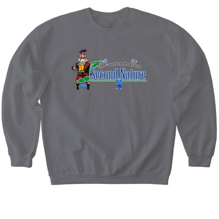 Second Nature's - Drunken Scotsman Collection, a Charcoal Softstyle Crewneck Sweatshirt