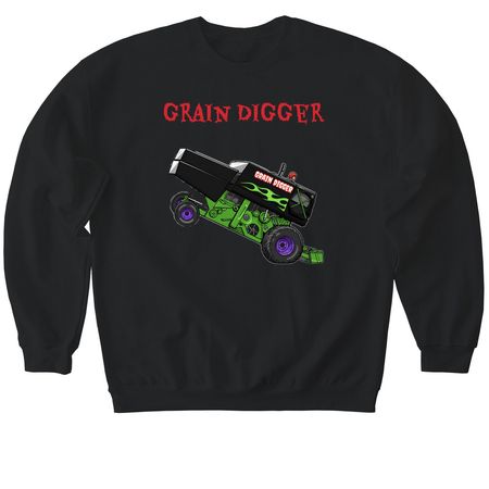 2026 Grain Digger, a Black Softstyle Crewneck Sweatshirt
