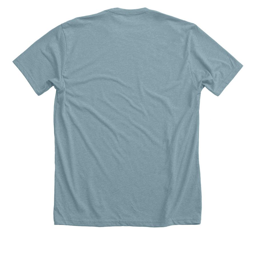 DSDN 2026 Retreat, a Heather Blue Lagoon Premium Unisex Tee (back-view)