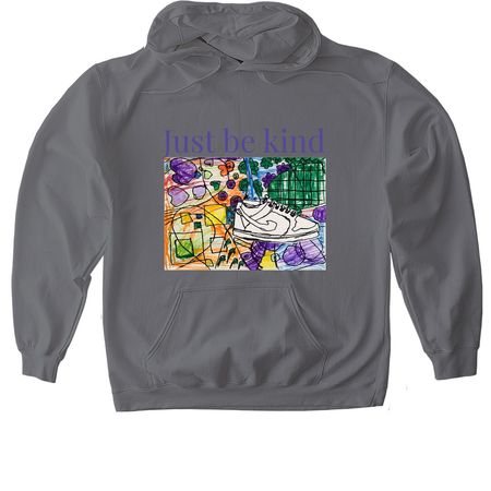 Just be kind, a Charcoal Gildan Softstyle Pullover Hoodie