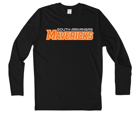 Performance Mavericks, a Black Youth UV Performance Long Sleeve Tee