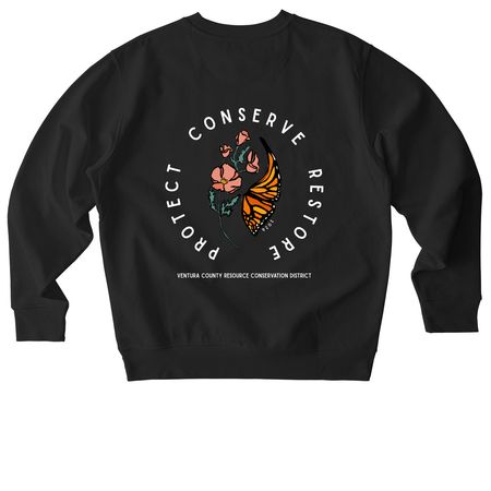2026 Restoration Legacy Merch, a Black Stanley/Stella Unisex Changer 2.0 Crewneck Sweatshirt (back-view)
