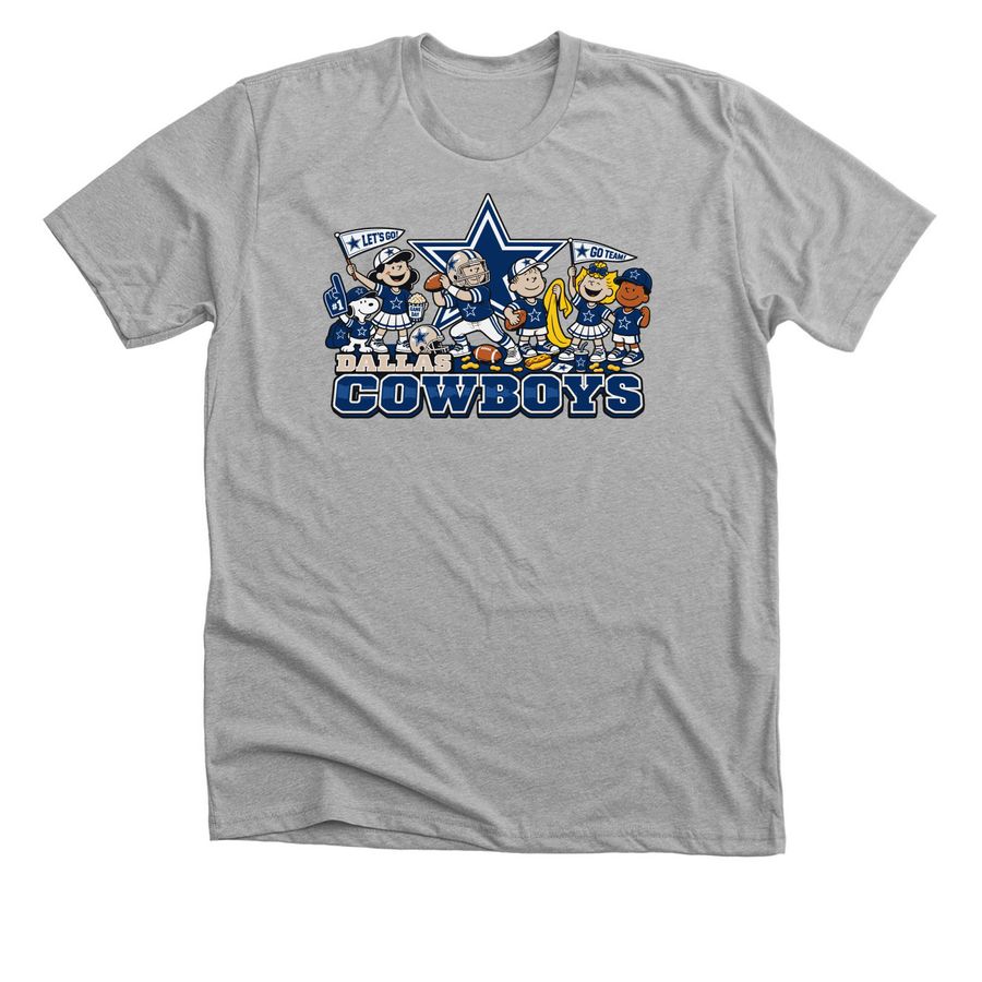 Peanuts x Dallas Cowboy graphic shirt, a Athletic Heather Premium Unisex Tee