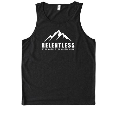 White Letter Tanks, a Deep Black Allmade Eco Triblend Tank