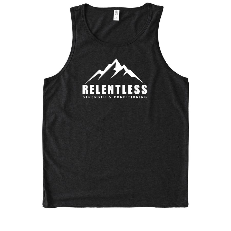 White Letter Tanks, a Deep Black Allmade Eco Triblend Tank