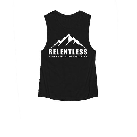 White Letter Tanks, a Black Women's Muscle Tank