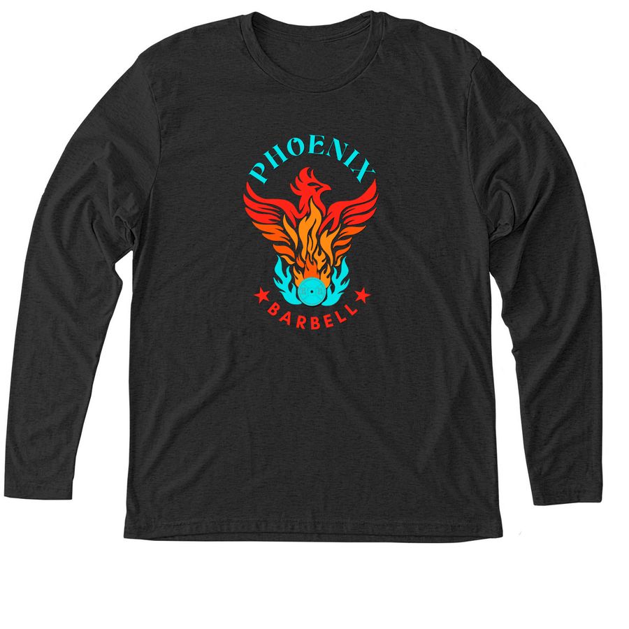Phoenix Barbell, a Vintage Black Triblend Long Sleeve Tee