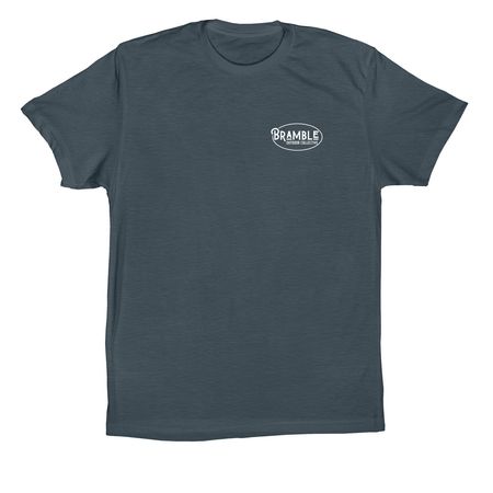 Bramble Waterfowl Tee, a Vintage Navy Premium Cotton Tee (back-view)