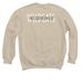 Baseball Mom, a Sand Crewneck Sweatshirt (back-view)