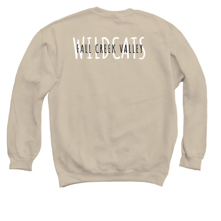 Baseball Mom, a Sand Crewneck Sweatshirt (back-view)