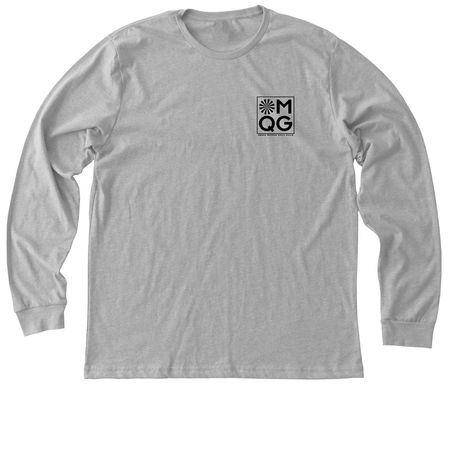 OMQG logo alternate (on back), a Athletic Heather Premium Long Sleeve Tee