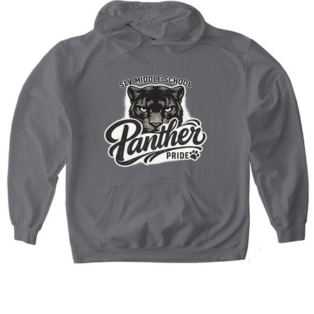 Panther Pride 'Cat' Series, a Charcoal Gildan Softstyle Pullover Hoodie