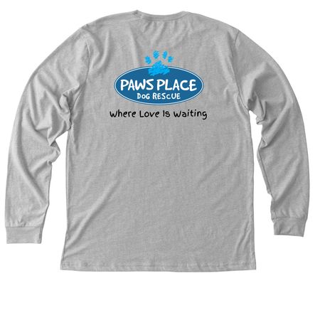 Where Love Is Waiting, a Athletic Heather Premium Long Sleeve Tee (back-view)