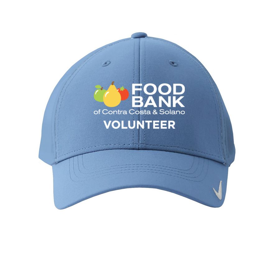 Food Bank Volunteer Hats, a Valor Blue Printed Nike Dri-FIT Legacy Performance Cap