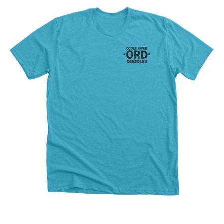 Ocoee River Doodles, Summer Vibes, a Heather Aqua Premium Unisex Tee