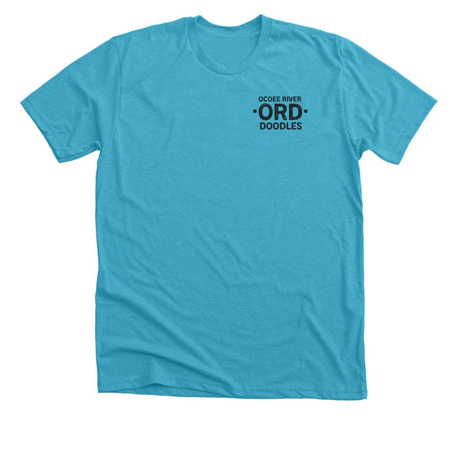 Ocoee River Doodles, Summer Vibes, a Heather Aqua Premium Unisex Tee