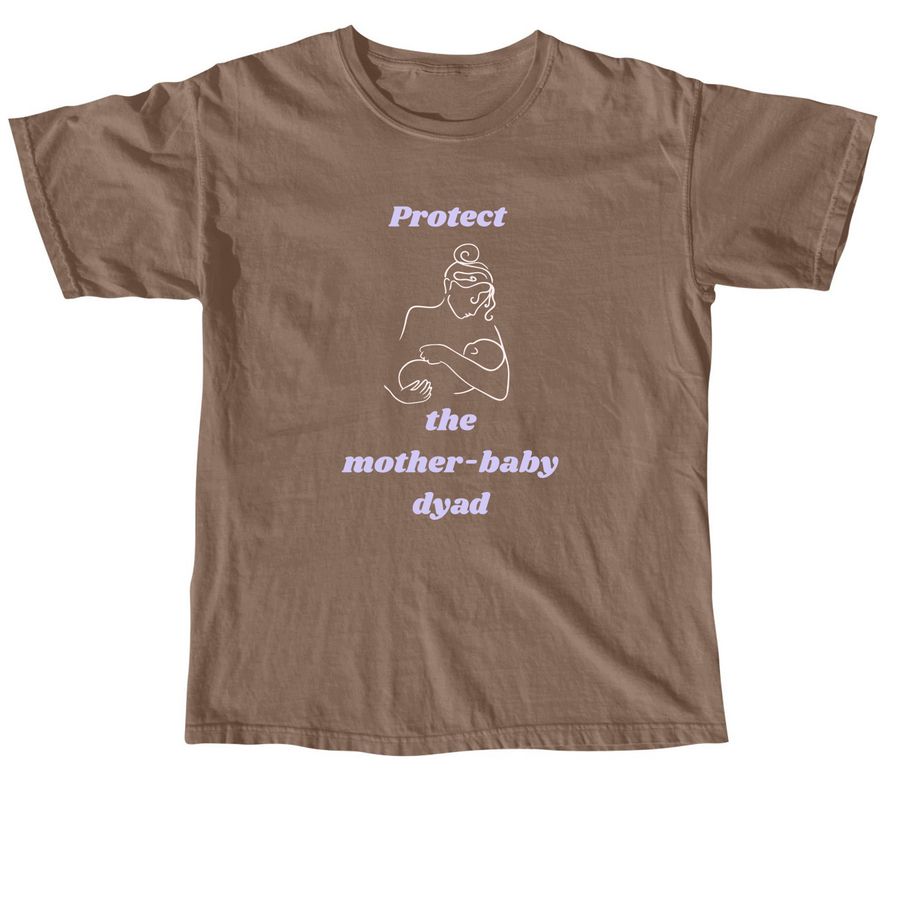mother baby dyad tee, a Espresso Comfort Colors Unisex Tee