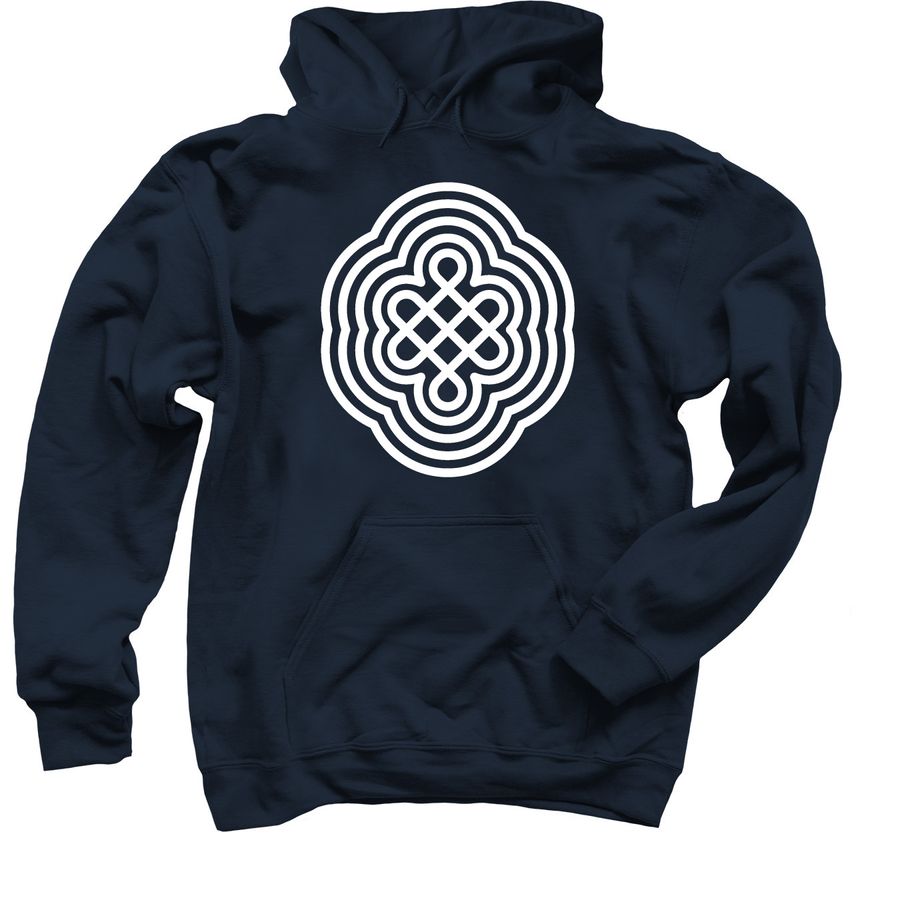 PathWays - Echo Icon, a Navy Pullover Hoodie