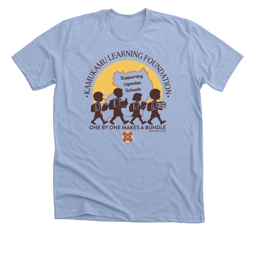 One By One Makes A Bundle, a Heather Baby Blue Premium Unisex Tee